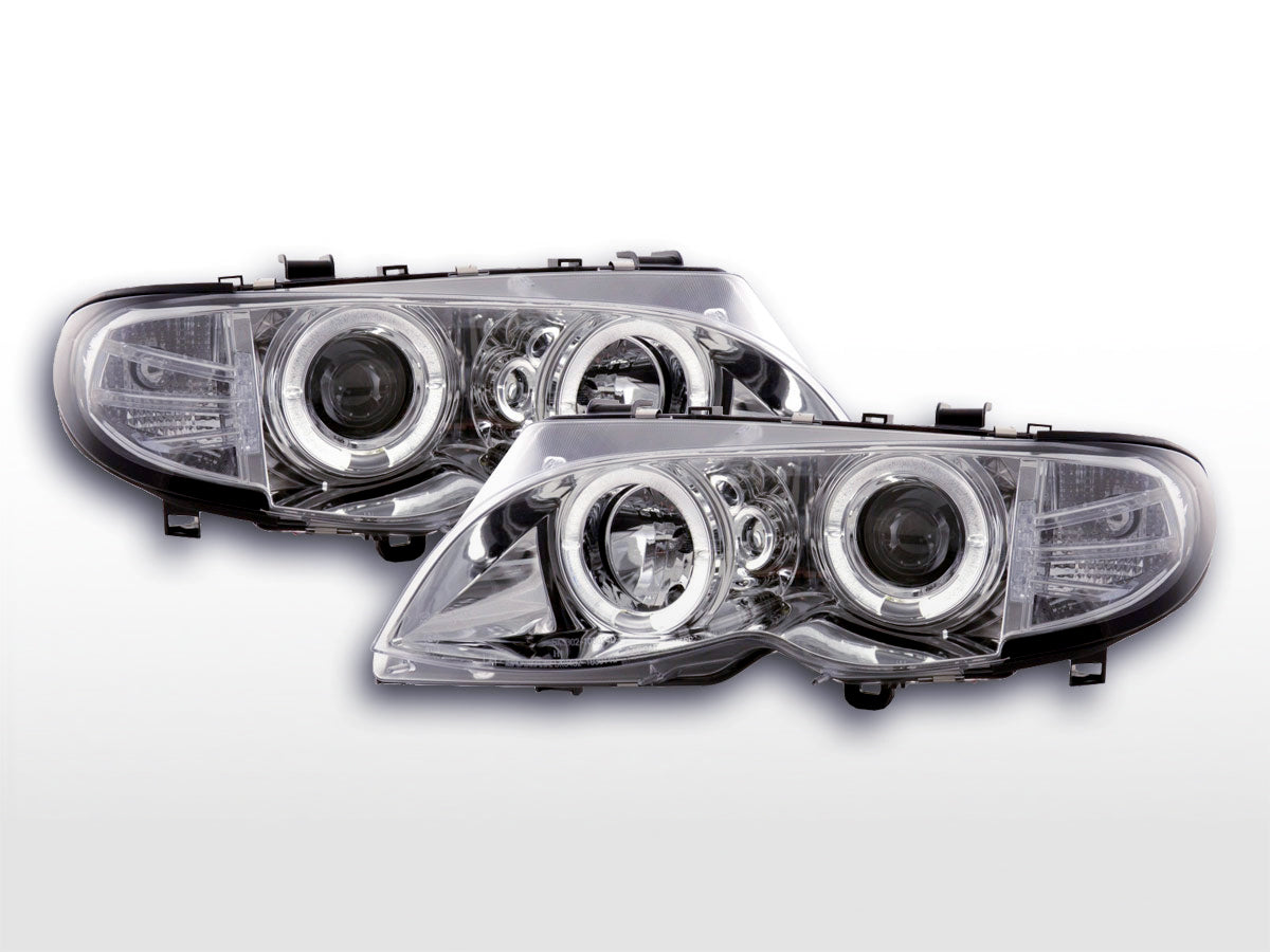 Scheinwerfer Set BMW 3er E46 Limo/Touring 02-05 chrom für Rechtslenker Scheinwerfer Set BMW 3er E46 Limo/Touring 02-05 chrom für Rechtslenker